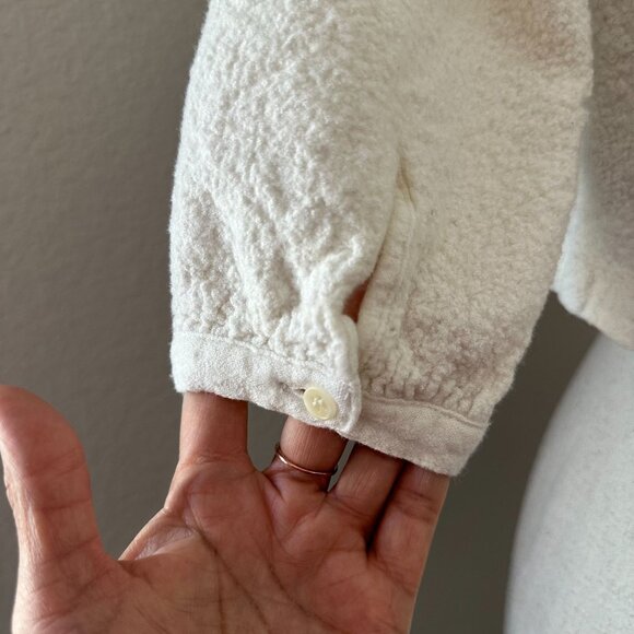 Jennie Kayne Wool Blend Cardigan Front Button Closure Crew Neck 3/4 Sleeve Flawe - Picture 5 of 14